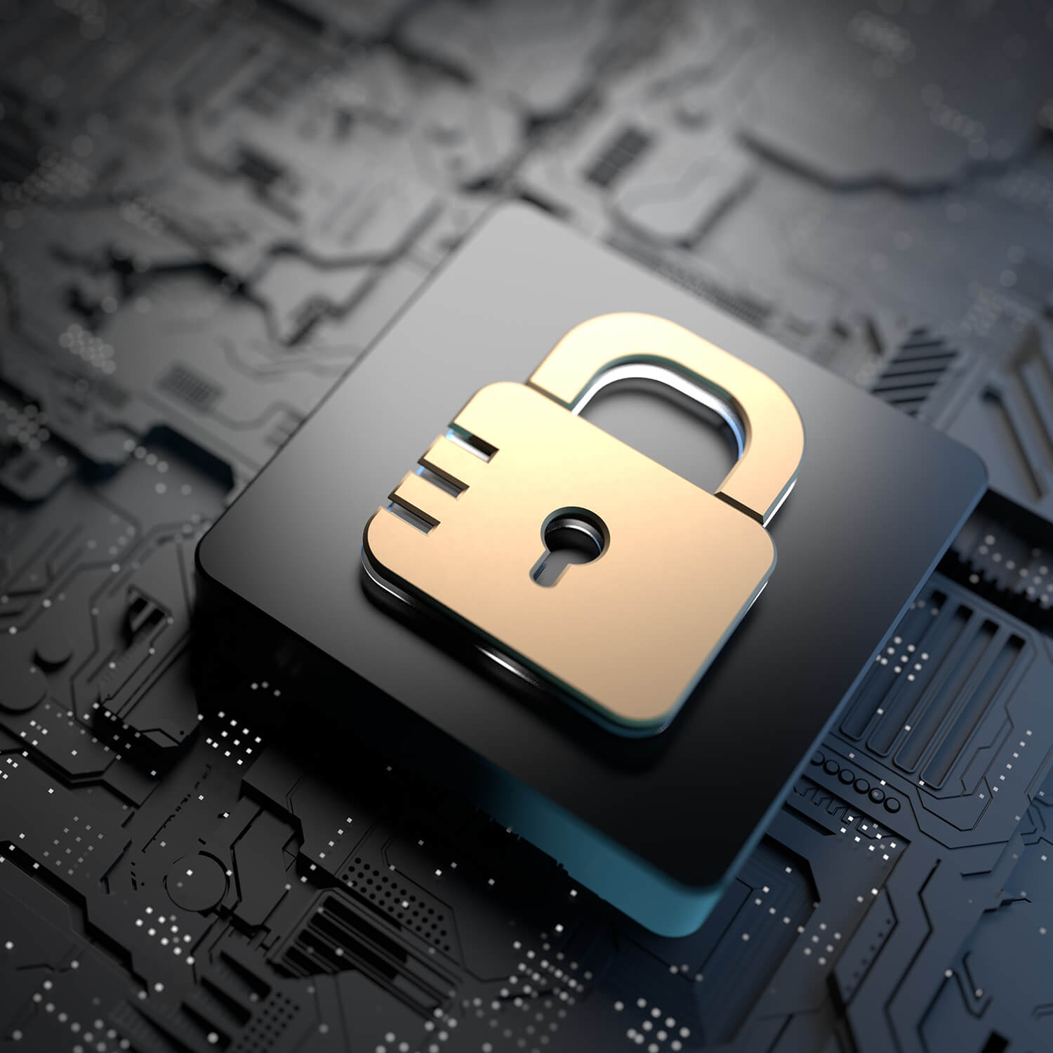 Cybersecurity Lock Square