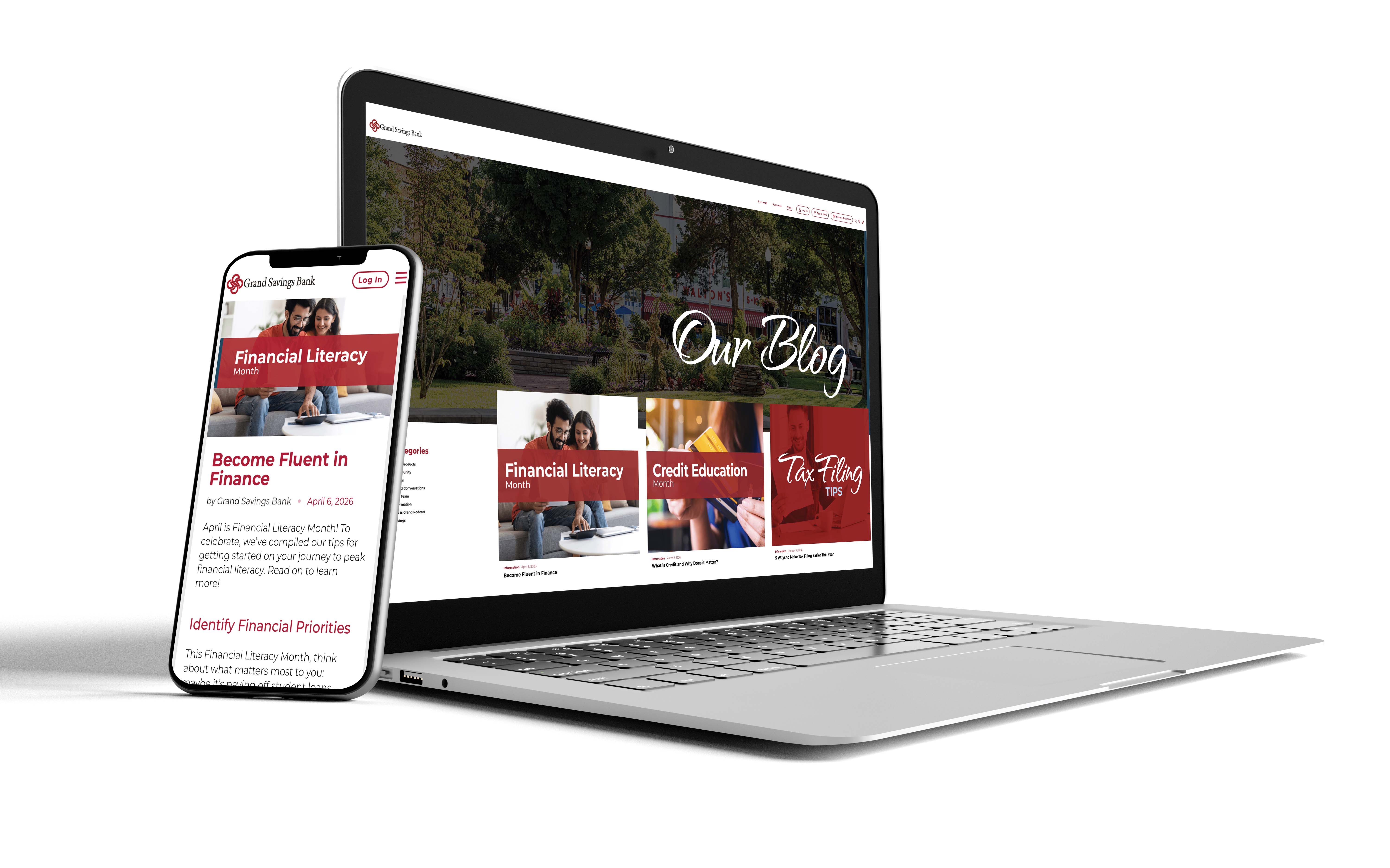 Grand Savings Bank strives to make its blog content useful and focused on the community.